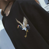 Ulzzang BF Embroidery Harajuku 2018 Sweet Short Sleeve T Shirts Women Fashion T-shirt Womens Couples Female Korean Style Females
