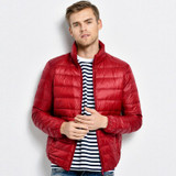 Ultralight Down Jacket Men Stand Collar 90 White Duck Down Jackets jaqueta masculino Men's 2017 New Autumn Winter Parka Coats