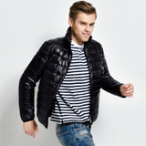 Ultralight Down Jacket Men Stand Collar 90 White Duck Down Jackets jaqueta masculino Men's 2017 New Autumn Winter Parka Coats