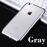 Ultra Thin Clear Crystal Rubber Plating Electroplating TPU Soft Phone Cases For Apple iPhone 5 5S SE 6 6S 7 Plus 7Plus Cover bag