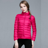 Ultra Light White Duck Down Jacket Women 2016 Sexy Winter Down Coat Plus Size Packable Jacket Brand Women Down Parkas S-3XL