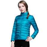 Ultra Light White Duck Down Jacket Women 2016 Sexy Winter Down Coat Plus Size Packable Jacket Brand Women Down Parkas S-3XL