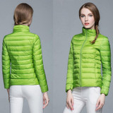 Ultra Light White Duck Down Jacket Women 2016 Sexy Winter Down Coat Plus Size Packable Jacket Brand Women Down Parkas S-3XL