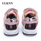ULKNN Girls Sandals Children Shoes Kids Footwear Beach Shoes Soft Leather Pink Cut-outs Sandals 2017 Infant Sport Shoes