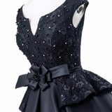 ANTI 2017 Vintage Black Cocktail Dresses Robe De Vestidos De Coctel Evening Party Short Gowns For Graduation Sweet 16 Years