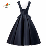 ANTI 2017 Vintage Black Cocktail Dresses Robe De Vestidos De Coctel Evening Party Short Gowns For Graduation Sweet 16 Years