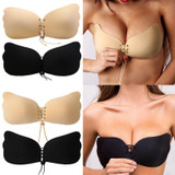 ANSELF Women Push Up Bra Self-Adhesive Silicone Bust Front Closure Strapless Invisible Bras Sujetador For Wedding Party