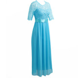 ANSELF Plus Size 3XL 4XL 5XL Lace Dress Women Long Chiffon Dress Slim Elegant Ladies Evening Maxi Party Dresses female Club Wear
