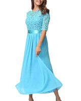 ANSELF Plus Size 3XL 4XL 5XL Lace Dress Women Long Chiffon Dress Slim Elegant Ladies Evening Maxi Party Dresses female Club Wear