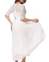 ANSELF Plus Size 3XL 4XL 5XL Lace Dress Women Long Chiffon Dress Slim Elegant Ladies Evening Maxi Party Dresses female Club Wear