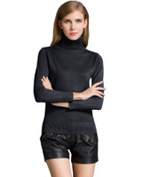 Anself Fashion Winter Ribbed Knitted Sweater Turtleneck Slim Long Sleeve Women Sweaters And Pullovers Casual Jumper Top Knitwear