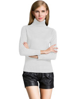 Anself Fashion Winter Ribbed Knitted Sweater Turtleneck Slim Long Sleeve Women Sweaters And Pullovers Casual Jumper Top Knitwear