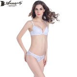 Annajolly Women Push Up Bra Sets Top Embroidery Bra And Panties Briefs Black Red Sexy Underwear Lingerie Brand New Fashion U1105