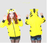 Anime Pokemon Shiny Umbreon Women Men Zip Hoodie with Ears Tails Cosplay Costume Hoody Jacket Coat Outwear Hooded Sweatshirt