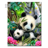 animals mother love mosaic crafts diy diamond painting cross stitch panda resin rhinestones full round diamond embroidery RZ189