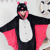 Animal Flannel Winter Cosplay Pajama Sets Women Couple Clothes Family Anime Pyjama Pijama Women's Sleepwear Cosplay Pajamas