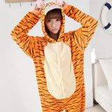 Animal Flannel Winter Cosplay Pajama Sets Women Couple Clothes Family Anime Pyjama Pijama Women's Sleepwear Cosplay Pajamas