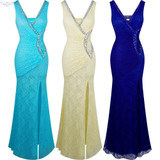 Angel-fashions Prom Dresses Long Lace Evening Dress robe de soiree Formal Party Dress 232