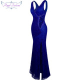 Angel-fashions Prom Dresses Long Lace Evening Dress robe de soiree Formal Party Dress 232