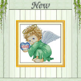 Angel baby boy girl love home decor paintings counted print on canvas DMC 11CT 14CT Cross Stitch kits embroidery needlework Sets