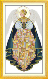 Angel (3) cross stitch kit DIY hand embroidery set craft handmade needlework cross-stitching DMC color Dreamfounder