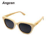 Angcen 2017 New fashion Products Men Women Glass Bamboo Sunglasses au Retro Vintage Wood Lens Wooden Frame Handmade ZA22