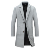 Anbican Fashion Long Trench Coat Men 2017 Spring Brand New Single Breasted Mens Overcoat Red and Black Slim Korean Trench Coats