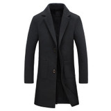 Anbican Fashion Long Trench Coat Men 2017 Spring Brand New Single Breasted Mens Overcoat Red and Black Slim Korean Trench Coats