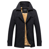 Anbican Fashion Mens Winter Coat Thick Fleece Khaki Parka Jacket 2016 Brand New Windproof Parkas Male Casual Jackets 4XL