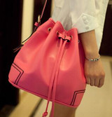 ANAWISHARE Bucket Bags Women Handbags Pu Leather Drawstring Black Crossbody Shoulder Bags Female Messenger Bags Bolsa Feminina