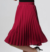 ANASUNMOON Women Chiffon Pleated Skirt Vintage High Waist Tutu Skirts Womens Saia Midi Rokken 2016 Summer Style Jupe Femme Skirt