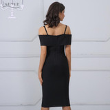 Adyce 2018 New Spring Women Bandage Dress Red Black Apricot Sexy Deep V Neck Luxury Party Dress Celebrity Vestido De Festa