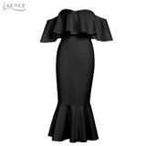 Adyce 2018 Bodycon White Dresses Vestidos Elegant Women Clubwear Butterfly Sleeve Ruffles Celebrity Party Dress Free Shipping