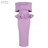 Adyce 2017 New Women Bodycon Dress White Slash Neck Short Sleeve Vestidos Bow&amp;Ruffles Ankle Length Celebrity Evening Party Dress