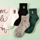 Adult Size Cotton Short Socks Killer Cupid Moustache Milk Cola Leon Clover Love Smile College Face Mathilda Rose Tongue NADROP