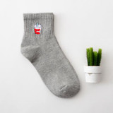 Adult Size Cotton Short Socks Killer Cupid Moustache Milk Cola Leon Clover Love Smile College Face Mathilda Rose Tongue NADROP
