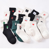 Adult Size Cotton Short Socks Killer Cupid Moustache Milk Cola Leon Clover Love Smile College Face Mathilda Rose Tongue NADROP