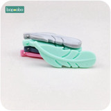 Bopoobo Silicone Feather Teether 2pc Nursing Accessories DIY Necklace Teething Gift BPA Free Silicone Pendants Baby Teether
