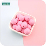 Bopoobo Baby Silicone Teether Multi-faceted Beads 10pcs 15mm Mint DIY Teething Necklace Made Silicone Beads Baby Teether