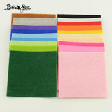 Booksew 100% Polyester Felt Fabric Sewing for Dolls DIY and Toys Home Decoration 1mm Thick Mix 20Colors Booksew 15cmx15cm