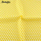 Booksew 100% Cotton Fabric Fabric Yellow Triangle Design Home Textile Bed Sheet Soft Cloth Quilting Tecido For Baby Beding Dolls