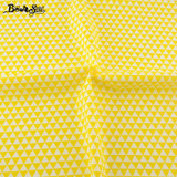 Booksew 100% Cotton Fabric Fabric Yellow Triangle Design Home Textile Bed Sheet Soft Cloth Quilting Tecido For Baby Beding Dolls