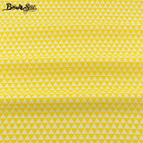 Booksew 100% Cotton Fabric Fabric Yellow Triangle Design Home Textile Bed Sheet Soft Cloth Quilting Tecido For Baby Beding Dolls