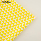 Booksew 100% Cotton Fabric Fabric Yellow Triangle Design Home Textile Bed Sheet Soft Cloth Quilting Tecido For Baby Beding Dolls