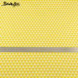 Booksew 100% Cotton Fabric Fabric Yellow Triangle Design Home Textile Bed Sheet Soft Cloth Quilting Tecido For Baby Beding Dolls
