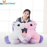 BOOKFONG 65CM Unicorn Plush Toy Soft Stuffed Cartoon Unicorn Dolls Animal Horse High Quality Gift for Children