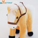 BOOKFONG 1PC 35CM Simulation Horse Plush Toy Stuffed Animal Horse Doll Prop Toys Great Gift for Children
