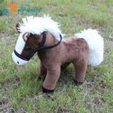 BOOKFONG 1PC 35CM Simulation Horse Plush Toy Stuffed Animal Horse Doll Prop Toys Great Gift for Children