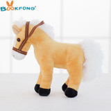 BOOKFONG 1PC 35CM Simulation Horse Plush Toy Stuffed Animal Horse Doll Prop Toys Great Gift for Children