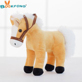 BOOKFONG 1PC 35CM Simulation Horse Plush Toy Stuffed Animal Horse Doll Prop Toys Great Gift for Children